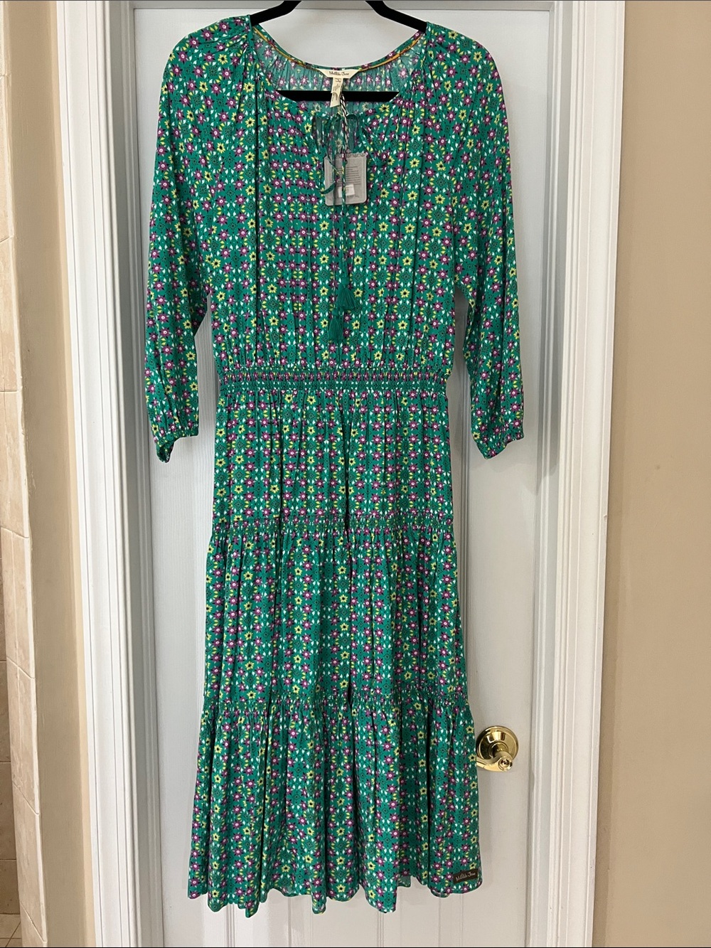 Matilda Jane Green Floral Tiered Maxi Dress